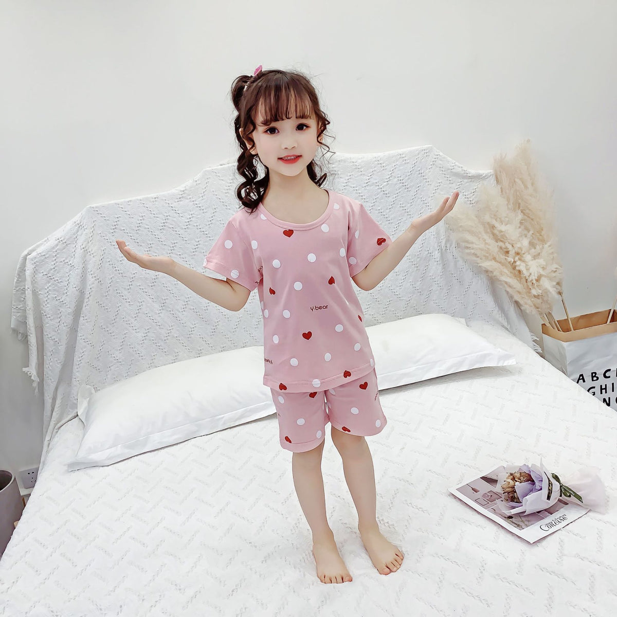 Thin Short-sleeved Cotton Two-piece Suit
