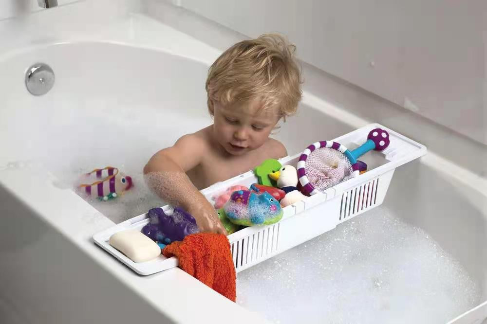 Adjustable Retractable Plastic Bathtub Rack