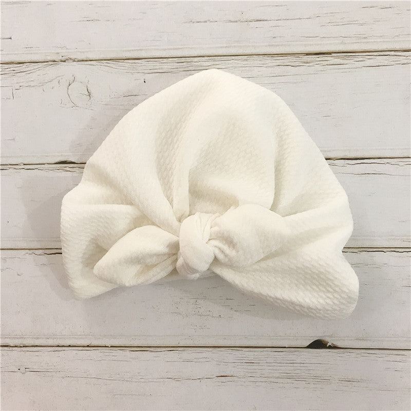 Solid Color Bow baby Hat