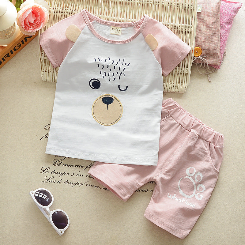 Summer short sleeve two-piece suit