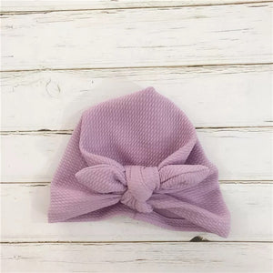 Solid Color Bow baby Hat