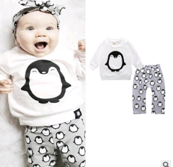 Long-sleeved T-shirt Letter Print Stripe Set