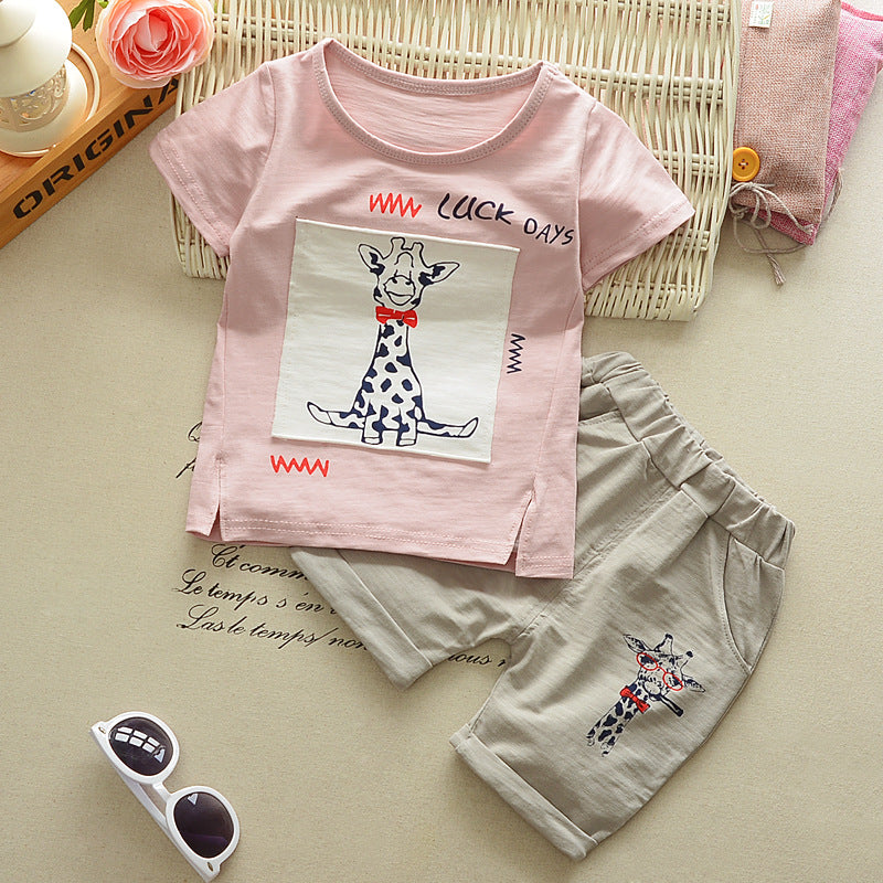 Summer short sleeve two-piece suit