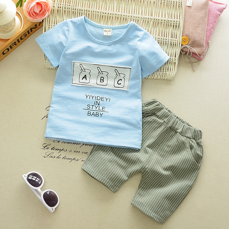 Summer short sleeve two-piece suit