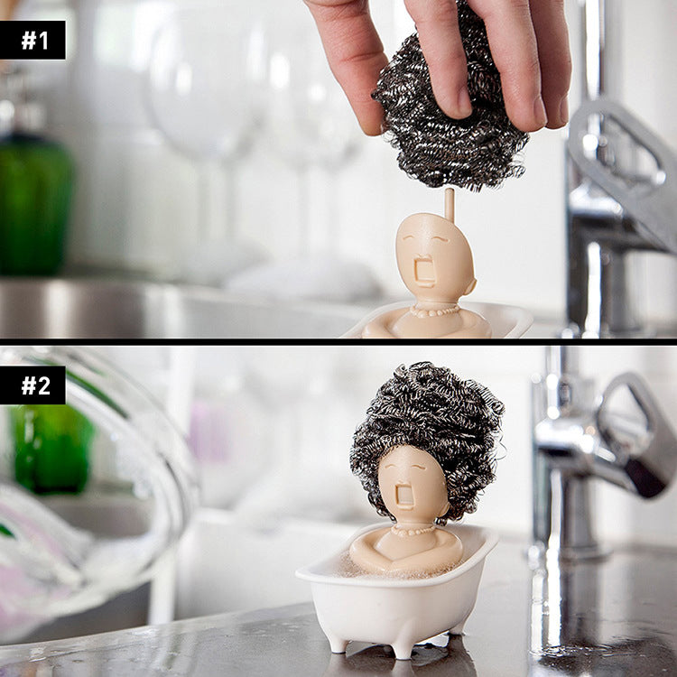 Bathtub Shape Cleaning Ball Arrangement Rack
