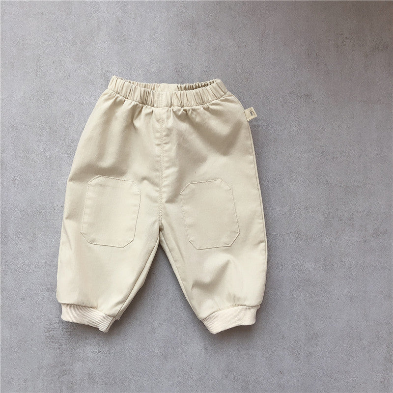 Baby Alphabet Striped T-shirt Patch Pants