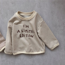 Baby Alphabet Striped T-shirt Patch Pants
