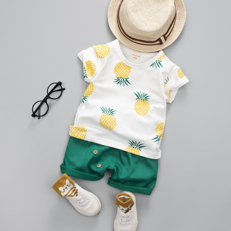 Handsome Short Sleeve Western Two-piece Suit