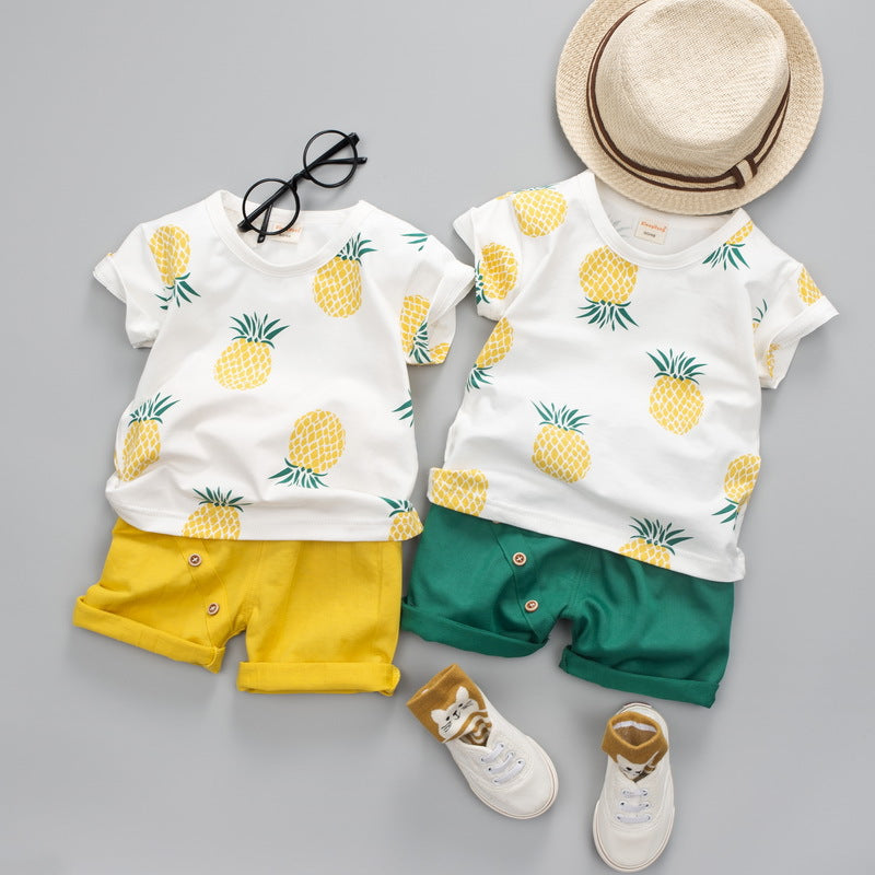 Handsome Short Sleeve Western Two-piece Suit