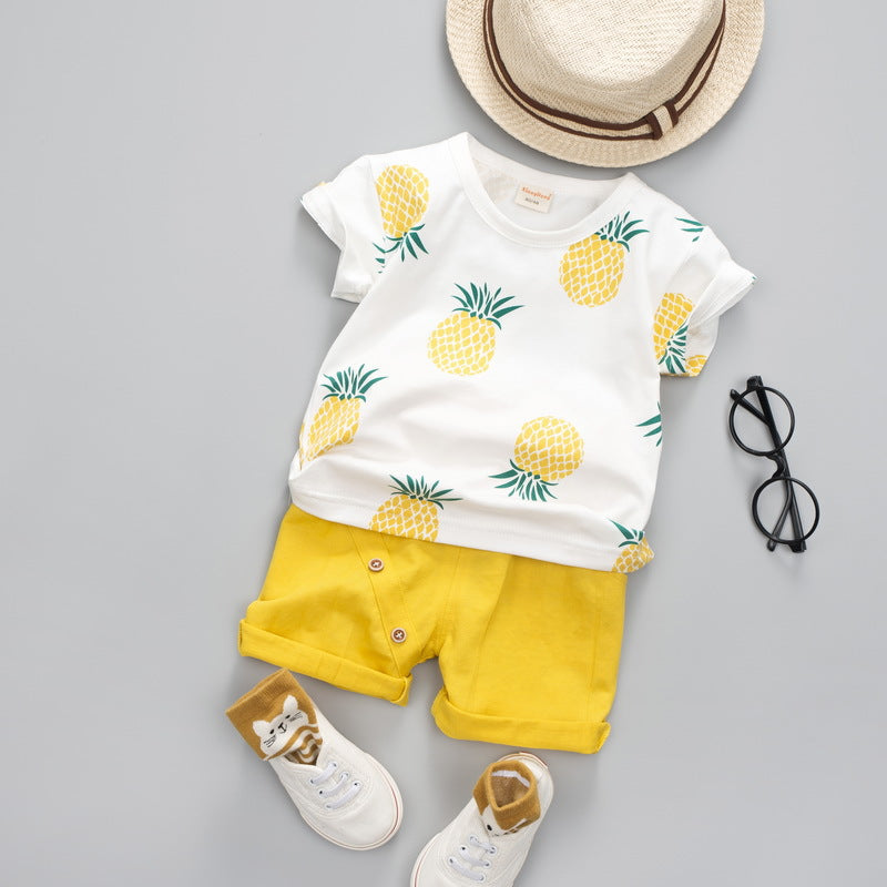 Handsome Short Sleeve Western Two-piece Suit