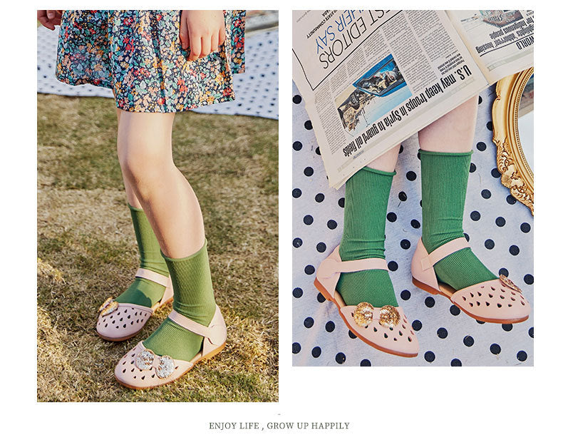 Rubber Velcro bow Princess Shoes