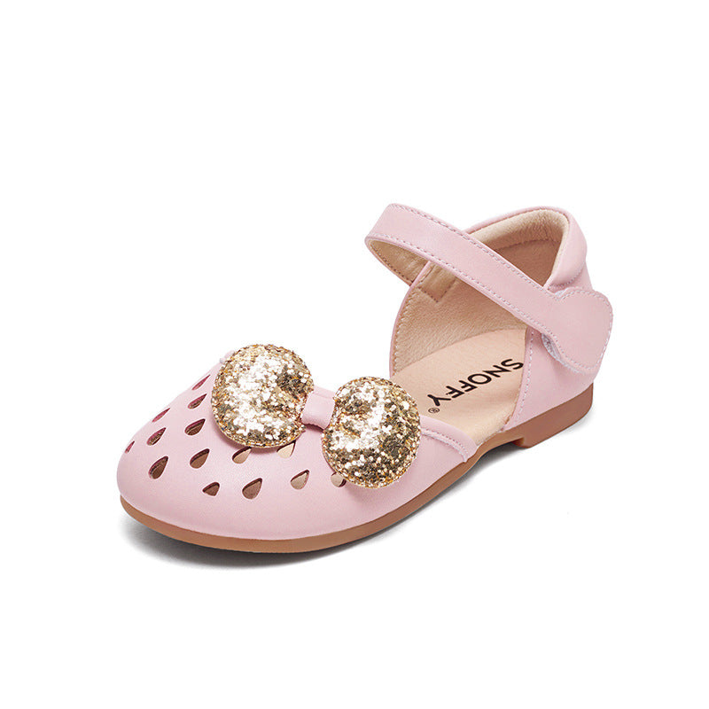 Rubber Velcro bow Princess Shoes