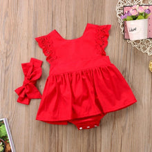 Flying Sleeve Bow Headdress Romper