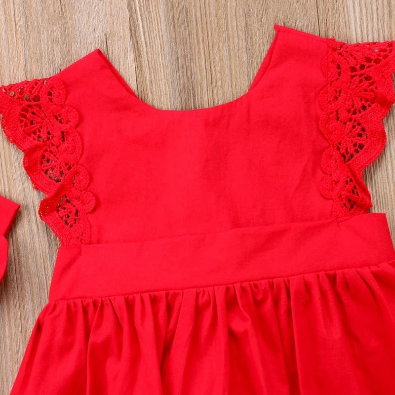 Flying Sleeve Bow Headdress Romper