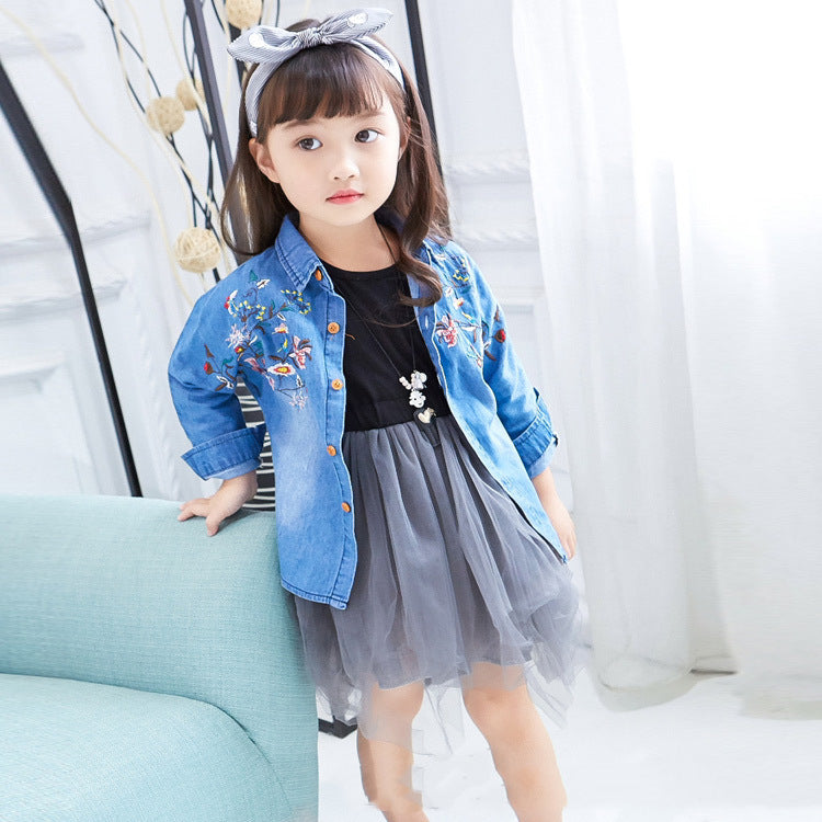 Embroidered Baby Denim Jacket