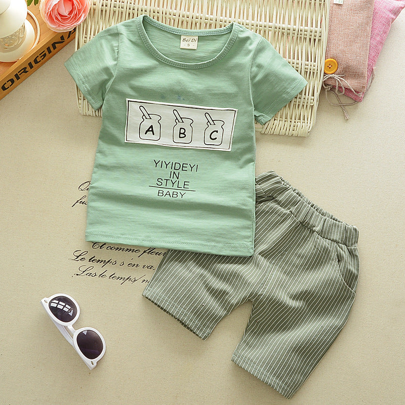 Summer short sleeve two-piece suit