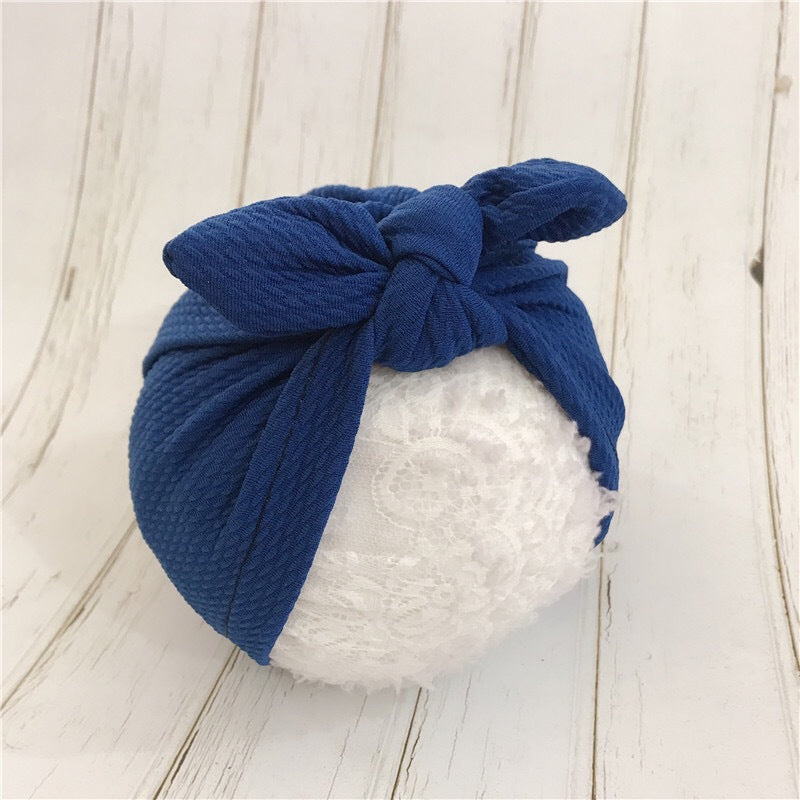 Solid Color Bow baby Hat