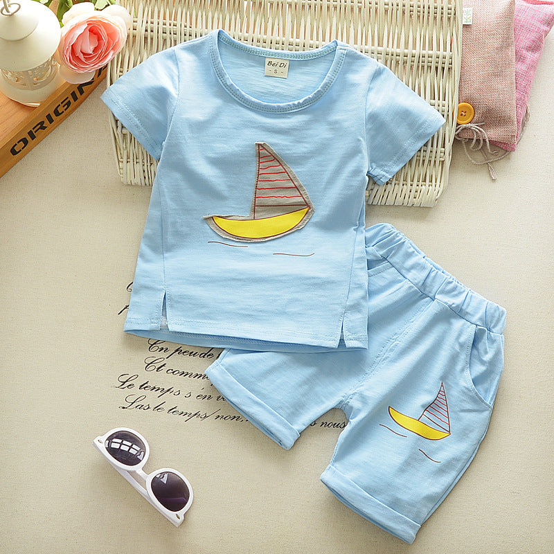 Summer short sleeve two-piece suit