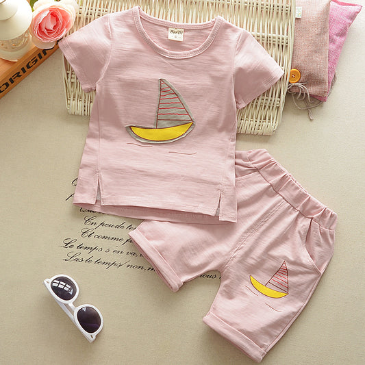 Summer short sleeve two-piece suit