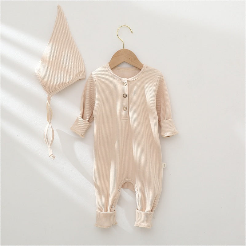 Solid Color One-piece Romper for Infants