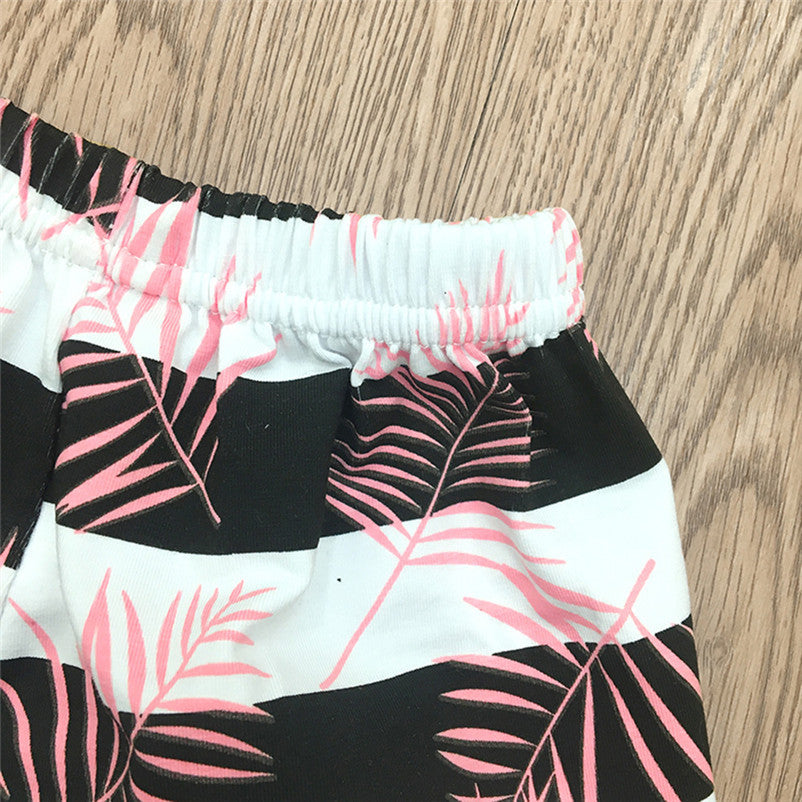 Top stripe coconut ball fringe pants suit