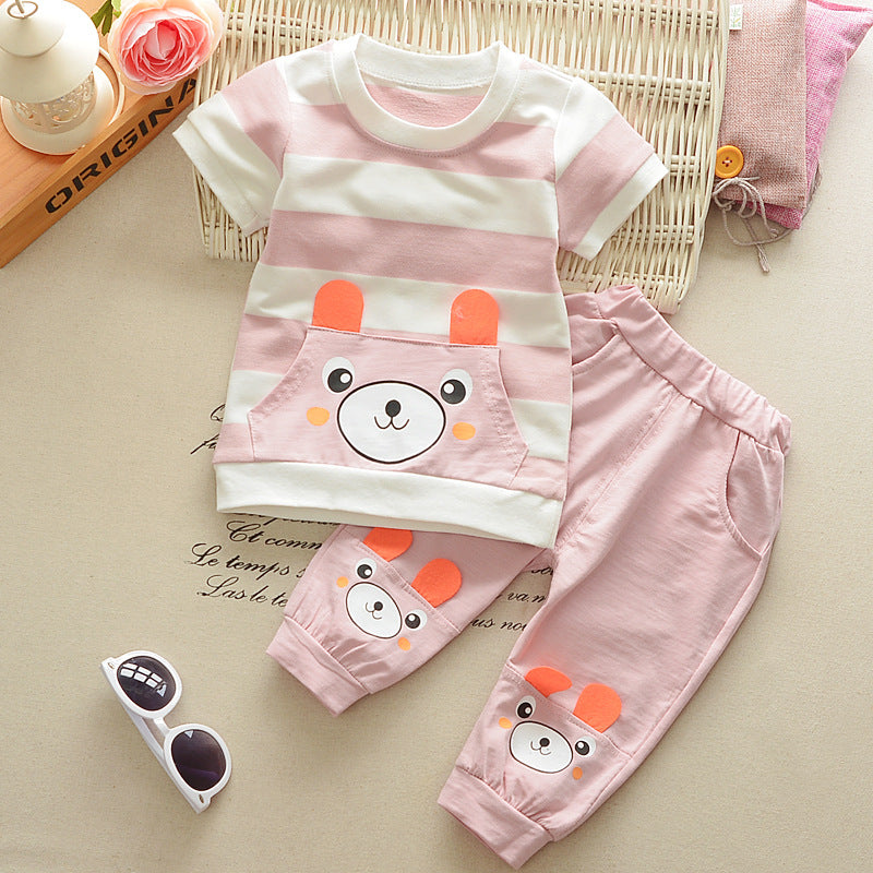 Summer short sleeve two-piece suit