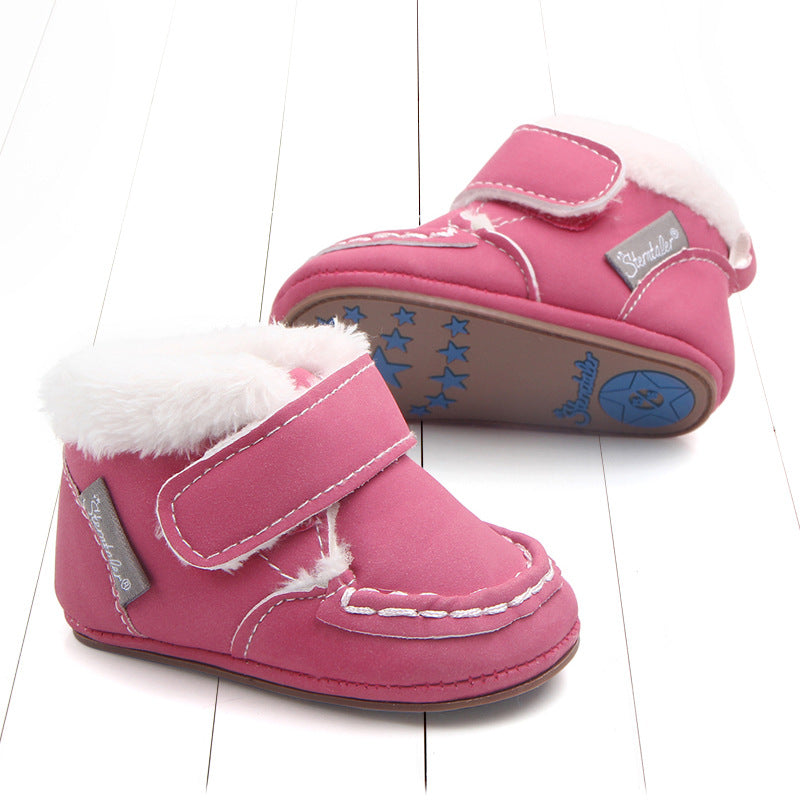 Keep Warm Prevent Slip Velcro Shoes