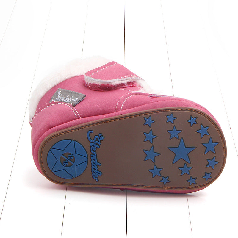 Keep Warm Prevent Slip Velcro Shoes