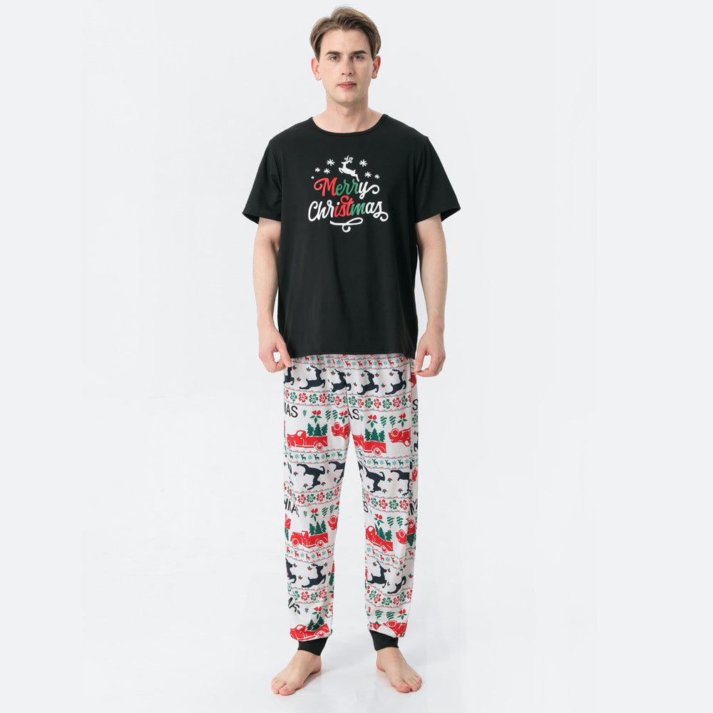 Short-sleeved Family Suit Christmas Pajamas For Boys And Girls