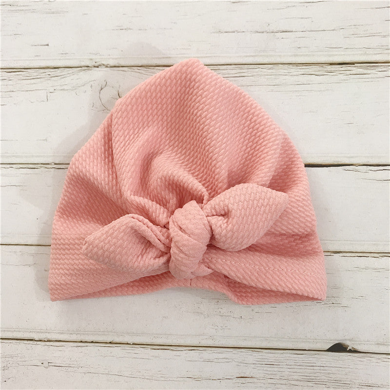 Solid Color Bow baby Hat