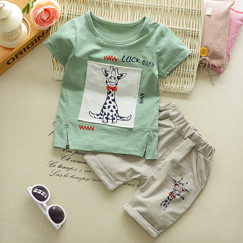Summer short sleeve two-piece suit