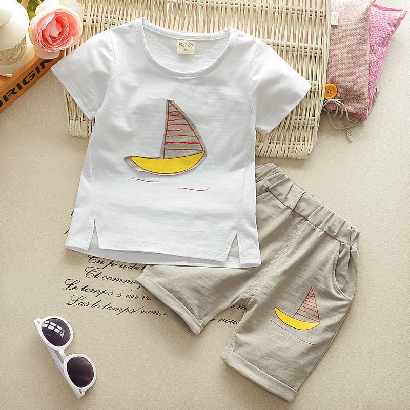 Summer short sleeve two-piece suit