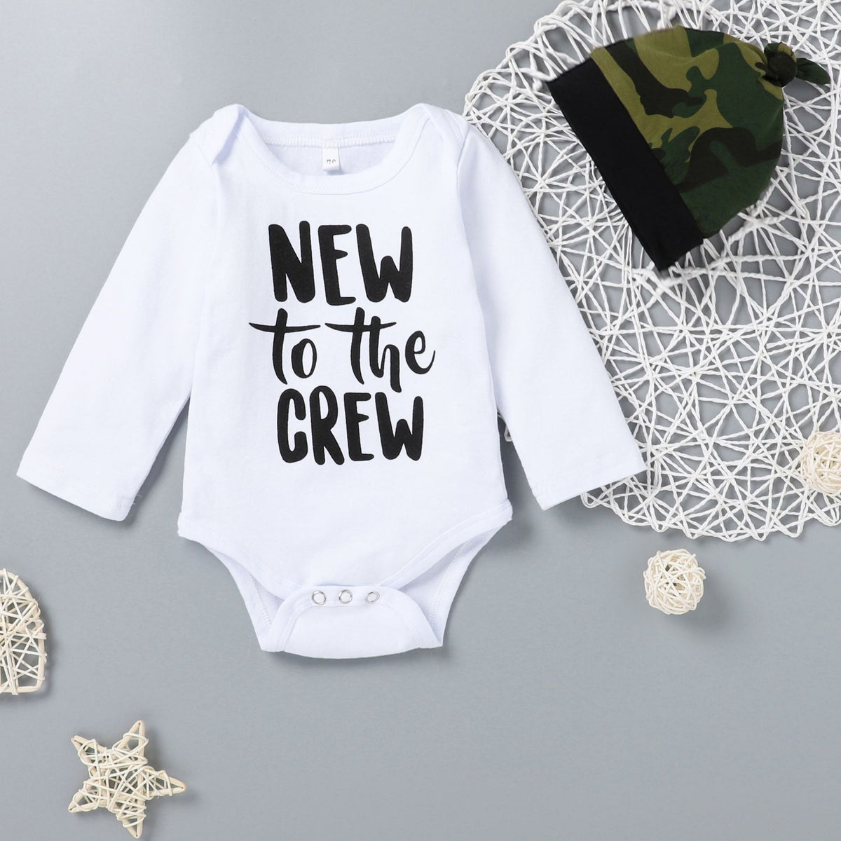 White Cotton Letter Camouflage Print With Hood