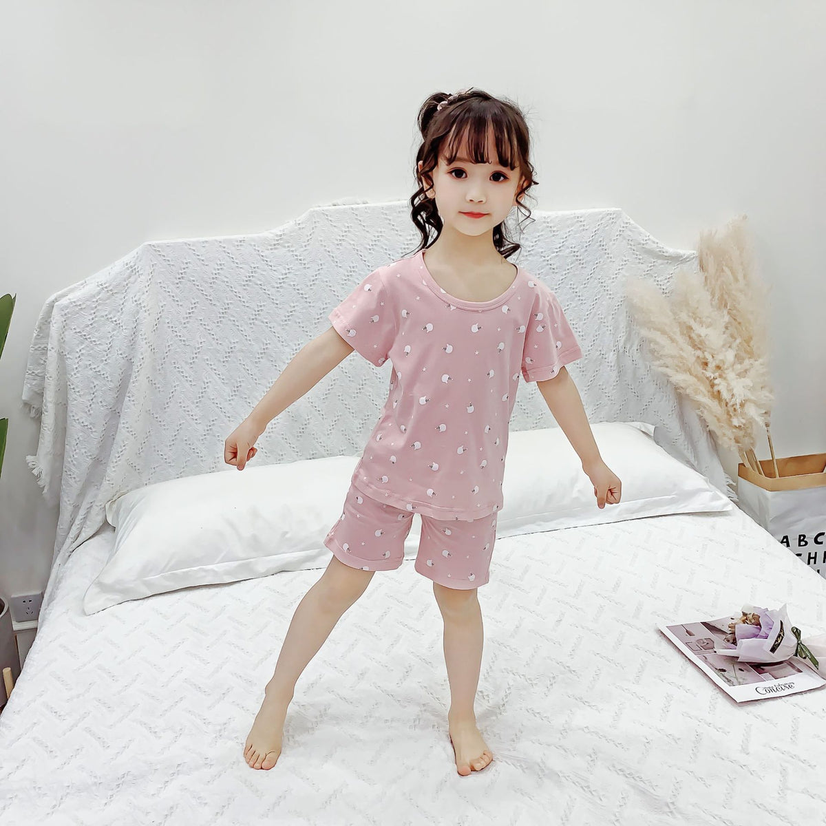 Thin Short-sleeved Cotton Two-piece Suit