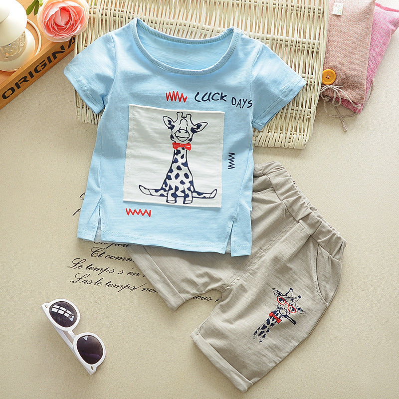 Summer short sleeve two-piece suit