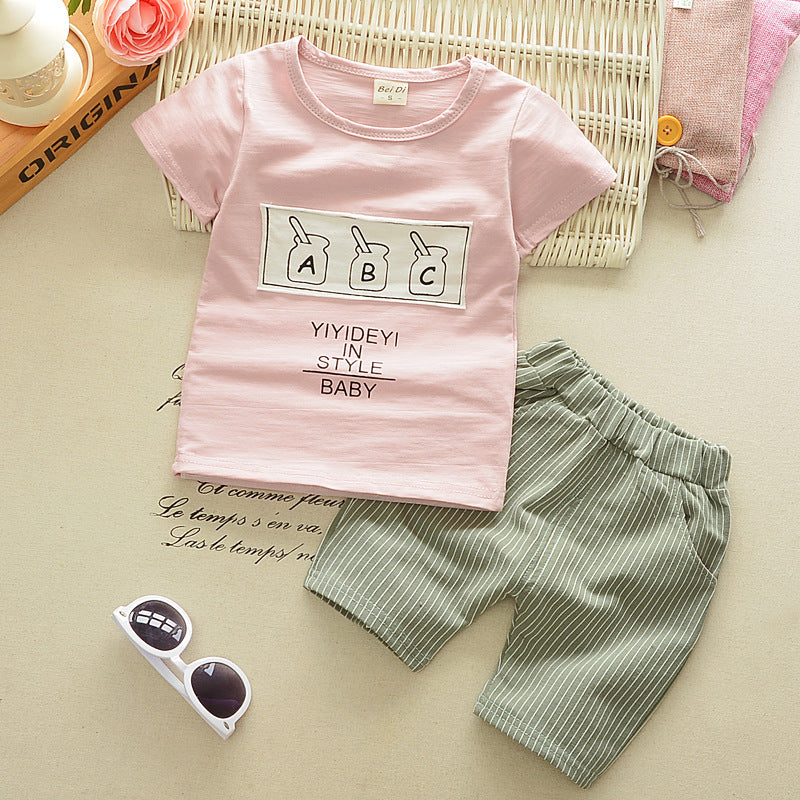 Summer short sleeve two-piece suit