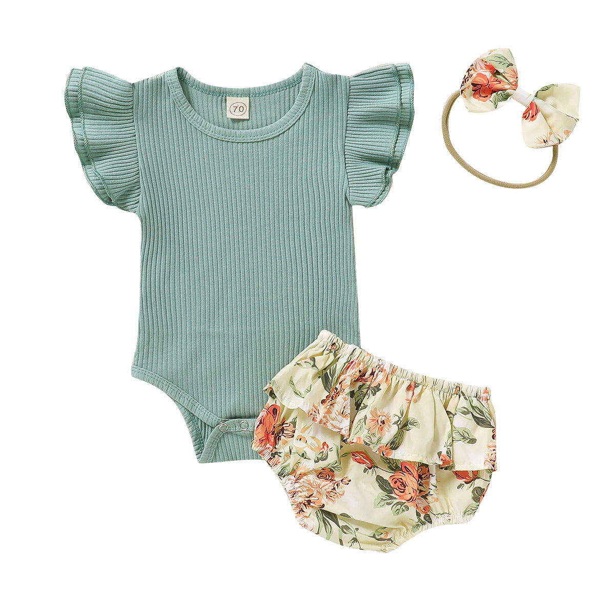 Children's Romper And Scarf Set