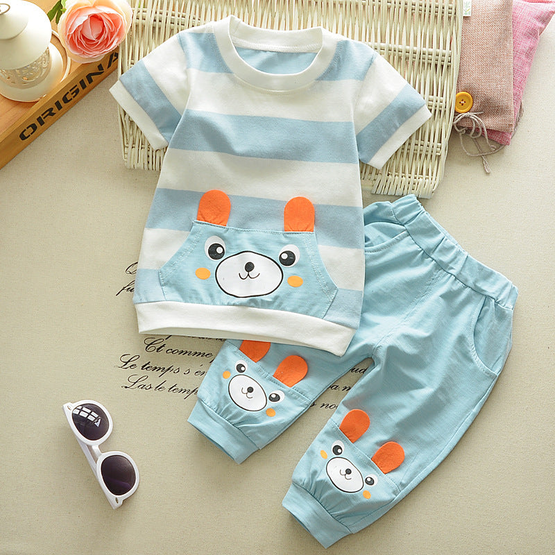 Summer short sleeve two-piece suit