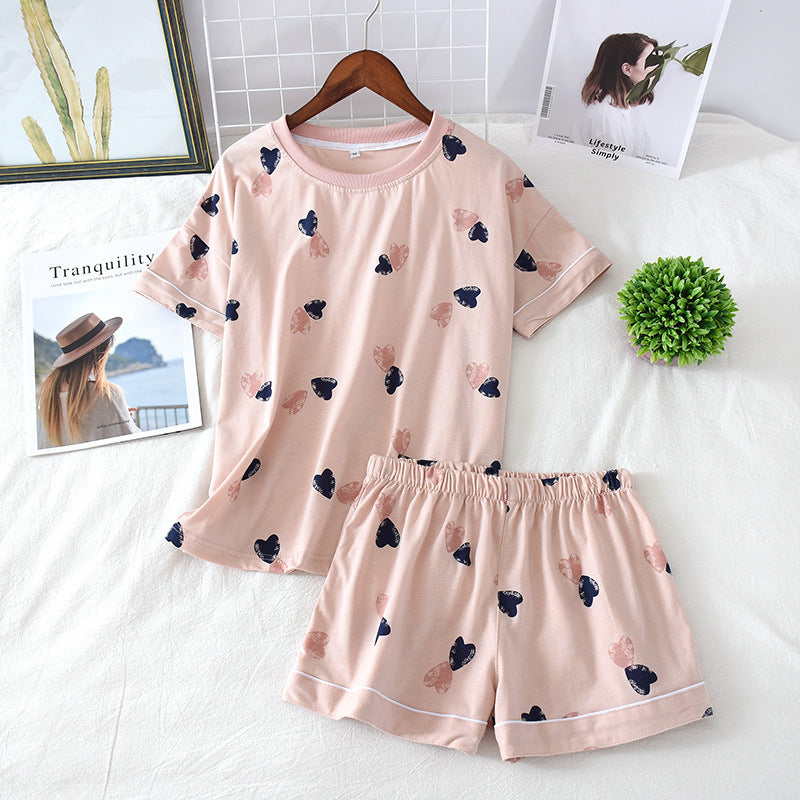 Women's Summer Cotton Short Sleeve Pajamas