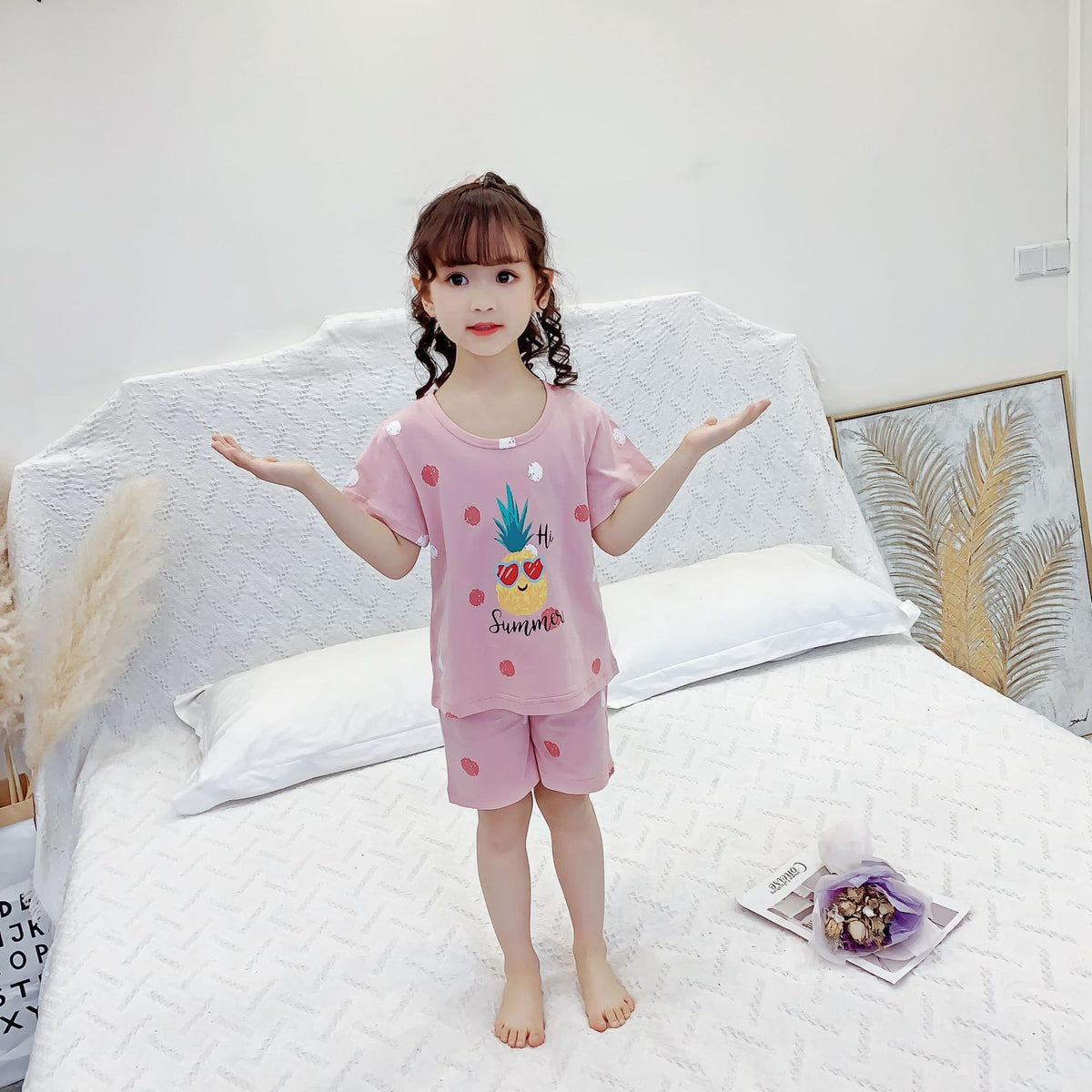 Thin Short-sleeved Cotton Two-piece Suit