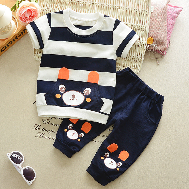 Summer short sleeve two-piece suit