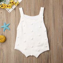 Sweater knitted acrylic ball ball embroidered jumpsuit Romper