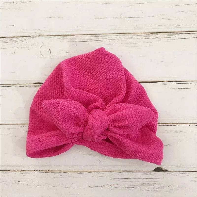 Solid Color Bow baby Hat