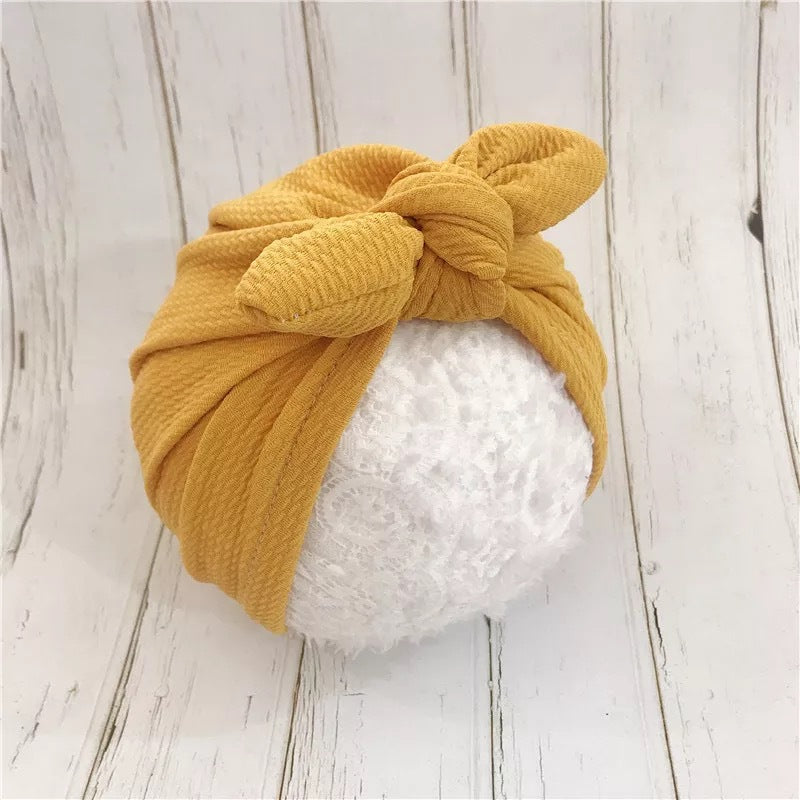 Solid Color Bow baby Hat
