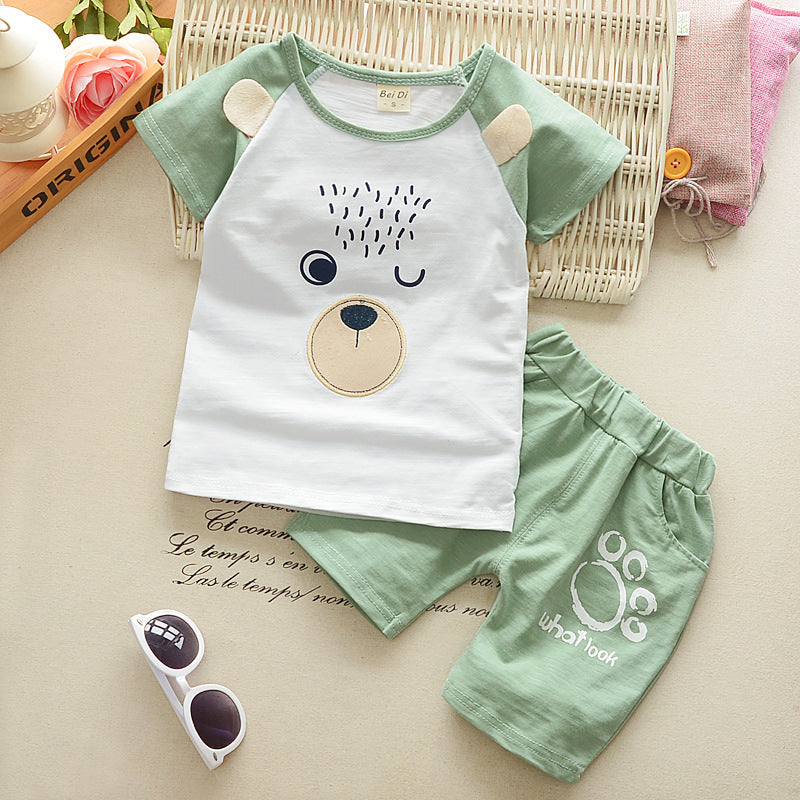Summer short sleeve two-piece suit