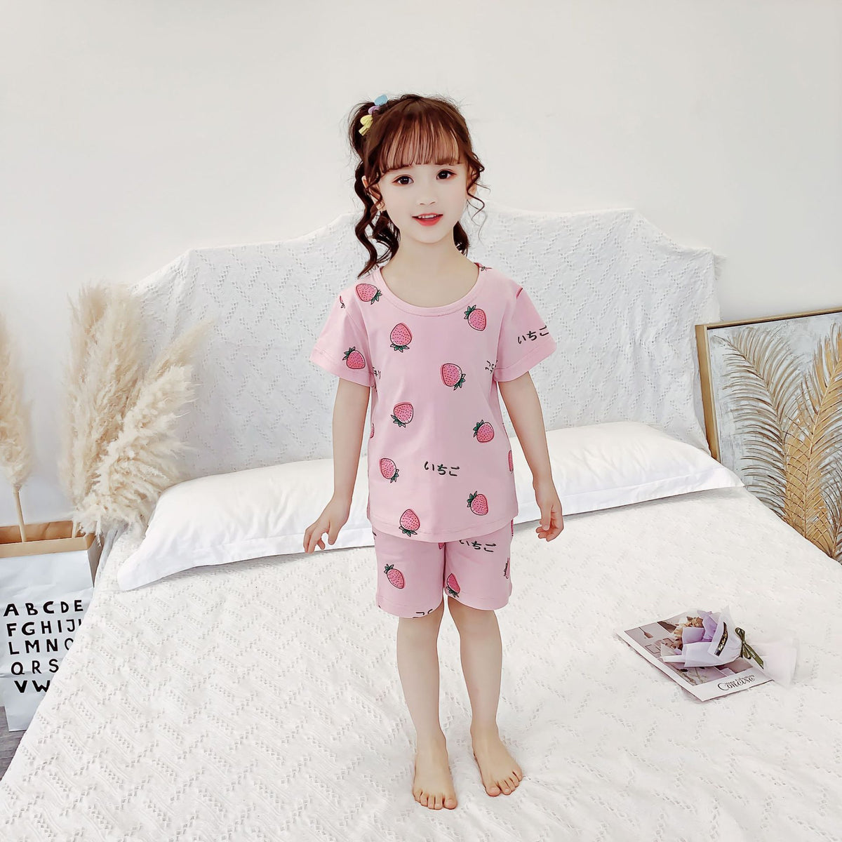 Thin Short-sleeved Cotton Two-piece Suit