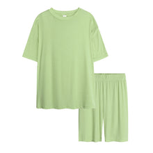 Solid Color Short-sleeved T Tights Two-piece Suit