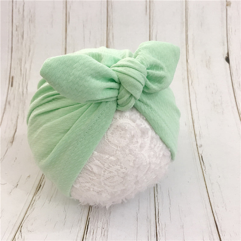 Solid Color Bow baby Hat