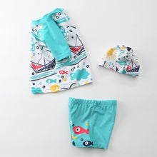 Boy's Split Swimsuit Cute Baby Spa