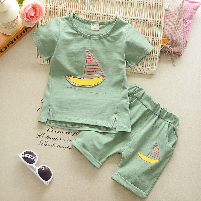 Summer short sleeve two-piece suit